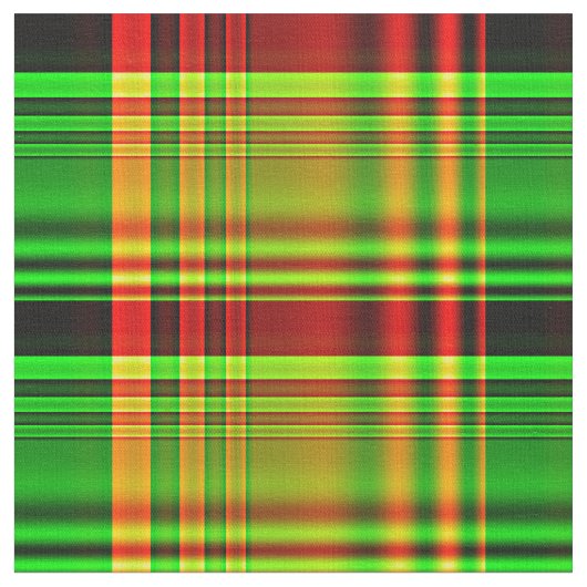 Tissu Plaid de tartan rouge et vert (Fermer)