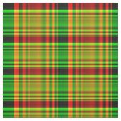 Tissu Plaid de tartan rouge et vert (Échantillon)
