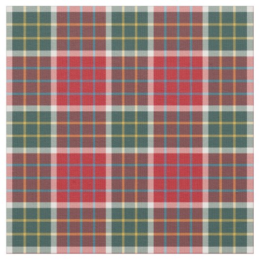 Tissu Plaid écossais vintage vert, rouge et bleu (Fermer)