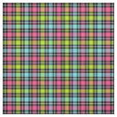 Tissu Plaid Girly Checkered au néon (Échantillon)