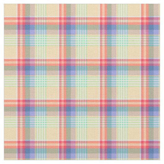 Tissu Plaid Girly en pastel (Fermer)