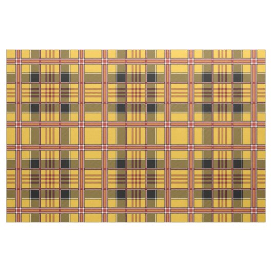 tissu plaid jaune (Yard)