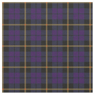 Tissu Plaid jaune noir pourpre print2 de rayure de prune