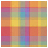 Tissu Plaid juteux d'arc-en-ciel (Fermer)