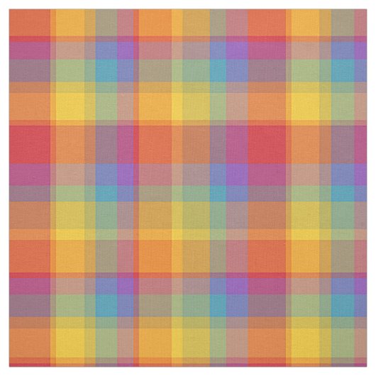 Tissu Plaid juteux d'arc-en-ciel (Échantillon)