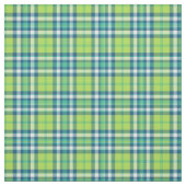 Tissu Plaid Lime vert, turquoise et bleu (Échantillon)