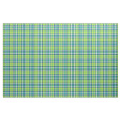 Tissu Plaid Lime vert, turquoise et bleu (Fat Quarter)