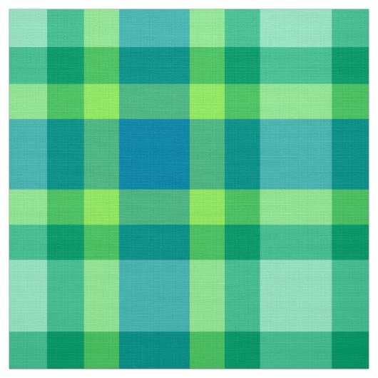 Tissu Plaid moderne de la moitié du siècle - vert et (Échantillon)