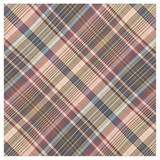 Tissu Plaid multicolore en pastel (Fermer)