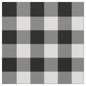 Tissu Plaid noir et blanc audacieux de guingan (Détail)