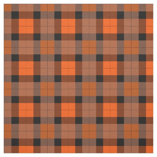 Tissu Plaid noir orange d'automne (Échantillon)