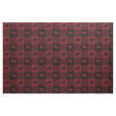 Tissu Plaid noir rouge de contrôle d'orignaux (Yard)