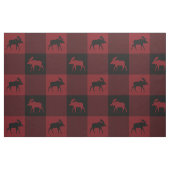 Tissu Plaid noir rouge de contrôle d'orignaux (Fat Quarter)