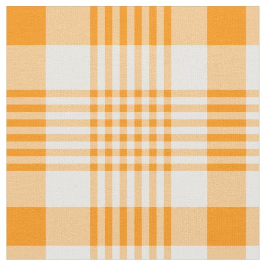 Tissu Plaid orange et blanc (Fermer)