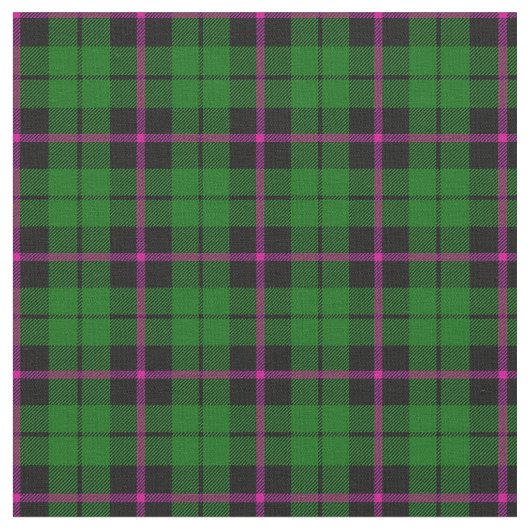 Tissu Plaid rose noir vert clair print2 de rayure (Fermer)