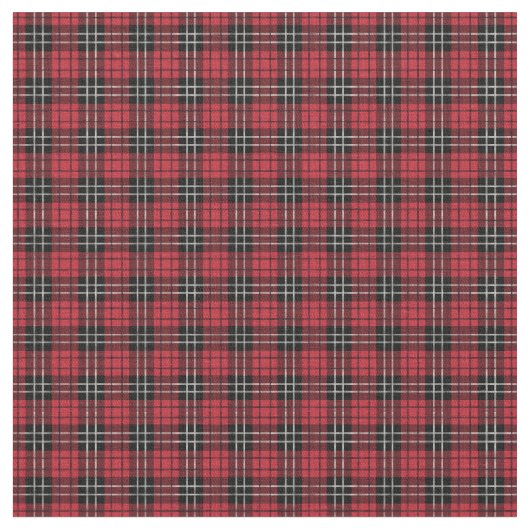 Tissu plaid rouge et vert (Fermer)