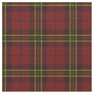 Tissu Plaid rouge-foncé de brique rayure jaune/vert et