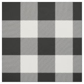 Tissu Plaid rustique de bisons noirs et blancs (Échantillon)