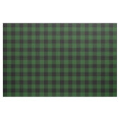 Tissu Plaid rustique de bisons verts et noirs (Yard)