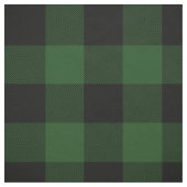 Tissu Plaid rustique de bisons verts et noirs (Échantillon)