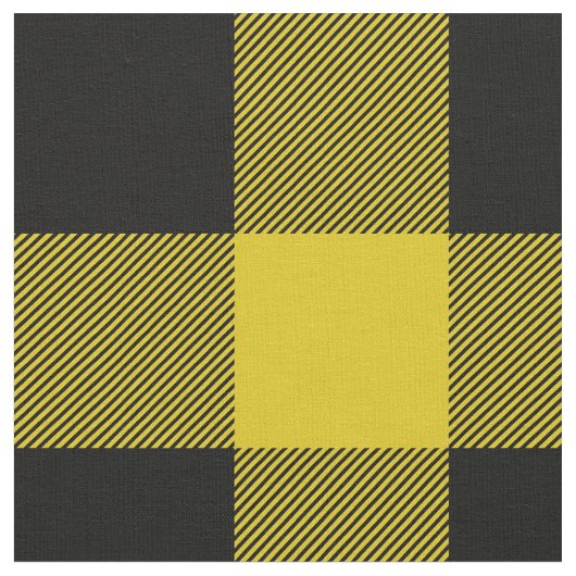 Tissu Plaid rustique de buffle jaune et noir (Fermer)