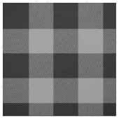 Tissu Plaid rustique gris et noir de buffle (Échantillon)