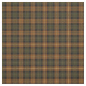 Tissu Plaid rustique vert-foncé et orange (Échantillon)