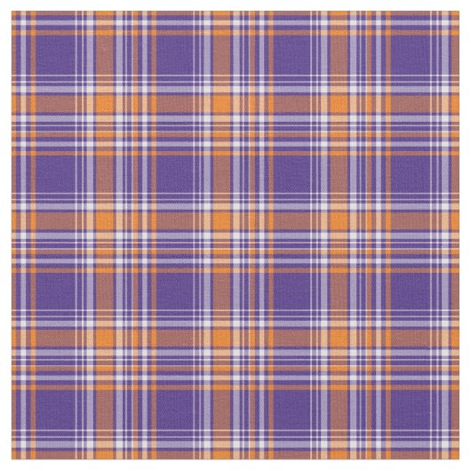 Tissu Plaid sportif pourpre et orange (Fermer)