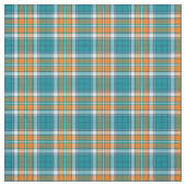 Tissu Plaid sportif turquoise et orange (Échantillon)
