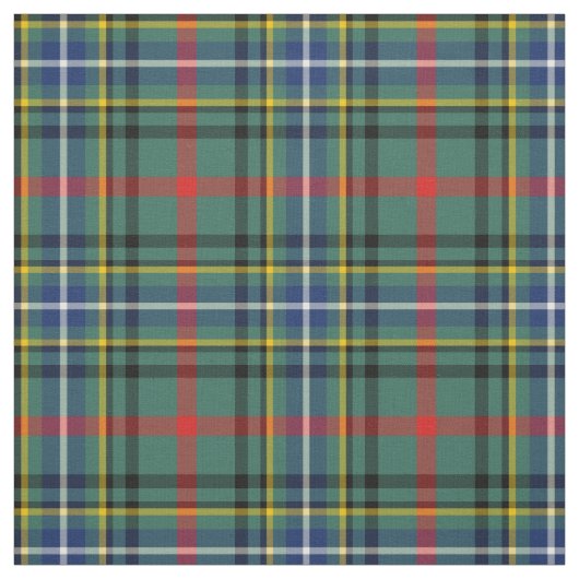 Tissu Plaid vert de Clan Bisset Tartan (Échantillon)