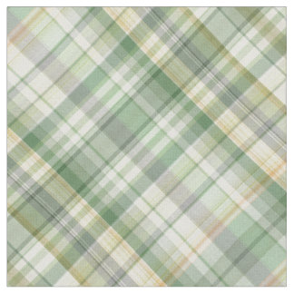 Tissu Plaid vert et jaune
