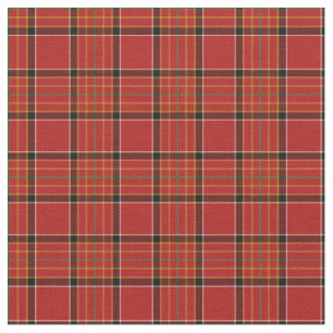 Tissu Plaid vintage rouge, noir, et d'or