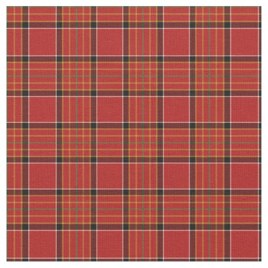 Tissu Plaid vintage rouge, noir, et d'or (Fermer)