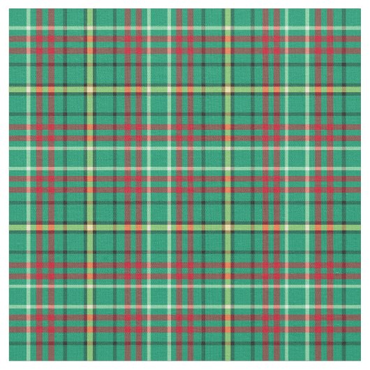 Tissu Plaid vintage vert de Noël (Fermer)