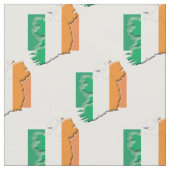 Tissu Plan du drapeau IRLANDE (Fermer)
