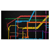 Tissu Plan du métro de la ville (Fat Quarter)
