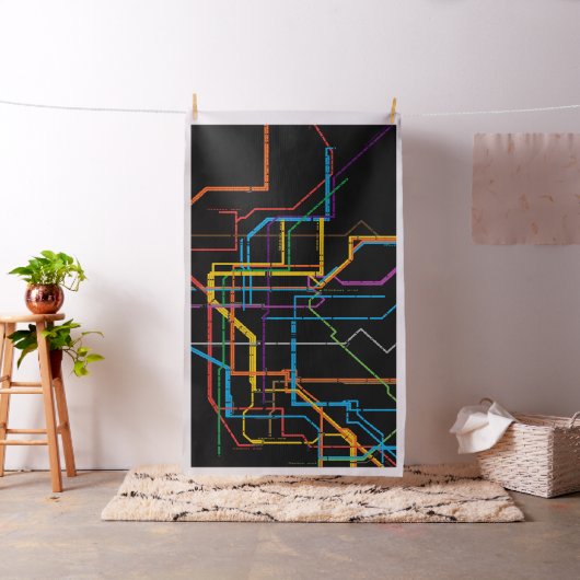 Tissu Plan du métro de la ville (In Situ)