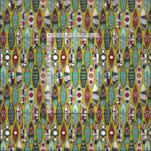 Tissu planches de surf chartreuse (Carreau)