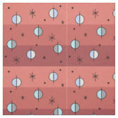 Tissu Planètes de l'âge de l'espace rétro Étoiles Saumon (Échantillon)