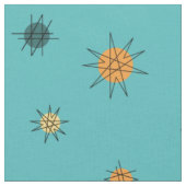 Tissu Planètes Starburst de l'ère atomique Turquoise (Fermer)