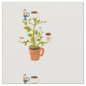 Tissu Plante café (Fermer)
