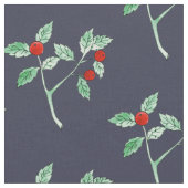 Tissu plante de baies rouges (Fermer)