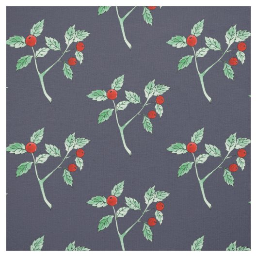 Tissu plante de baies rouges (Échantillon)