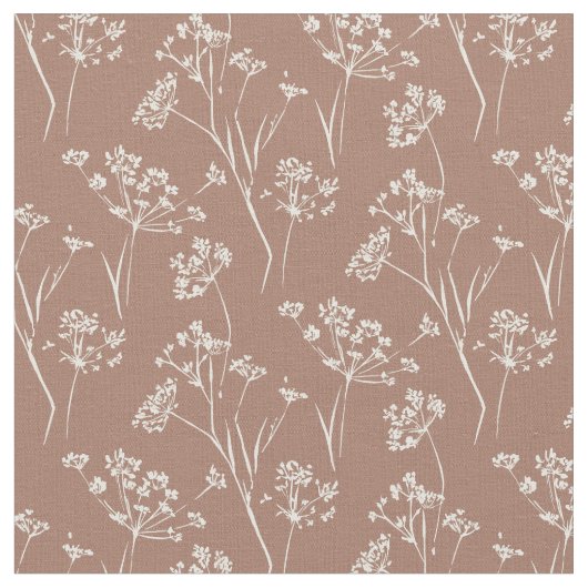 Tissu Plante sèche fleur sauvage (Fermer)