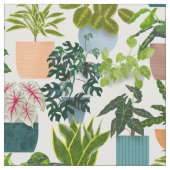 Tissu Plantes de maison (Fermer)