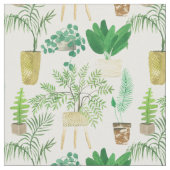 Tissu Plantes en pot à l'aquarelle (Fermer)