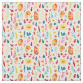 Tissu Plantes multicolores (Échantillon)