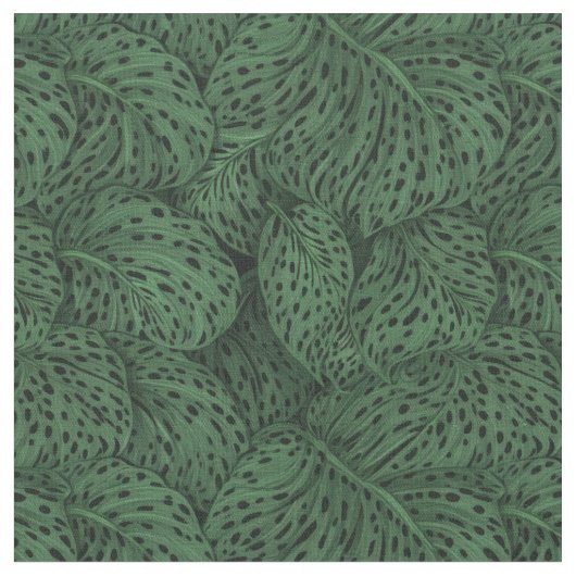Tissu Plantes tropicaux en tache (Fermer)