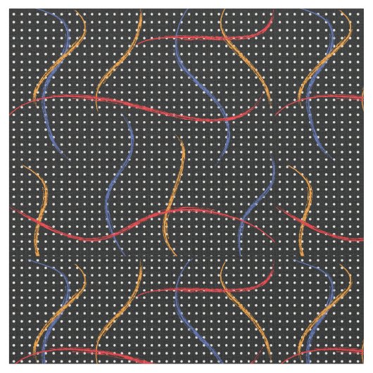 Tissu Plaque et points de peinture rétro (Fermer)