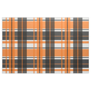 Tissu Plat blanc orange noir d'Halloween
